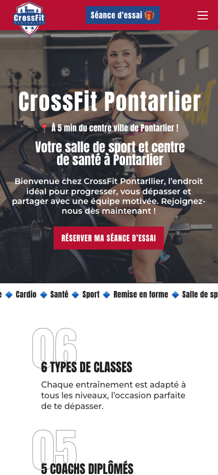 Aperçu mobile — CrossFit Pontarlier