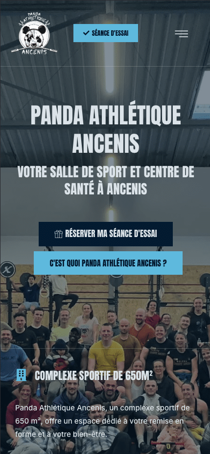 Aperçu mobile — Panda Athlétique Ancenis